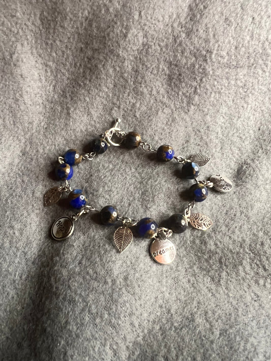 Sapphire Impression Jasper cluster Bracelet