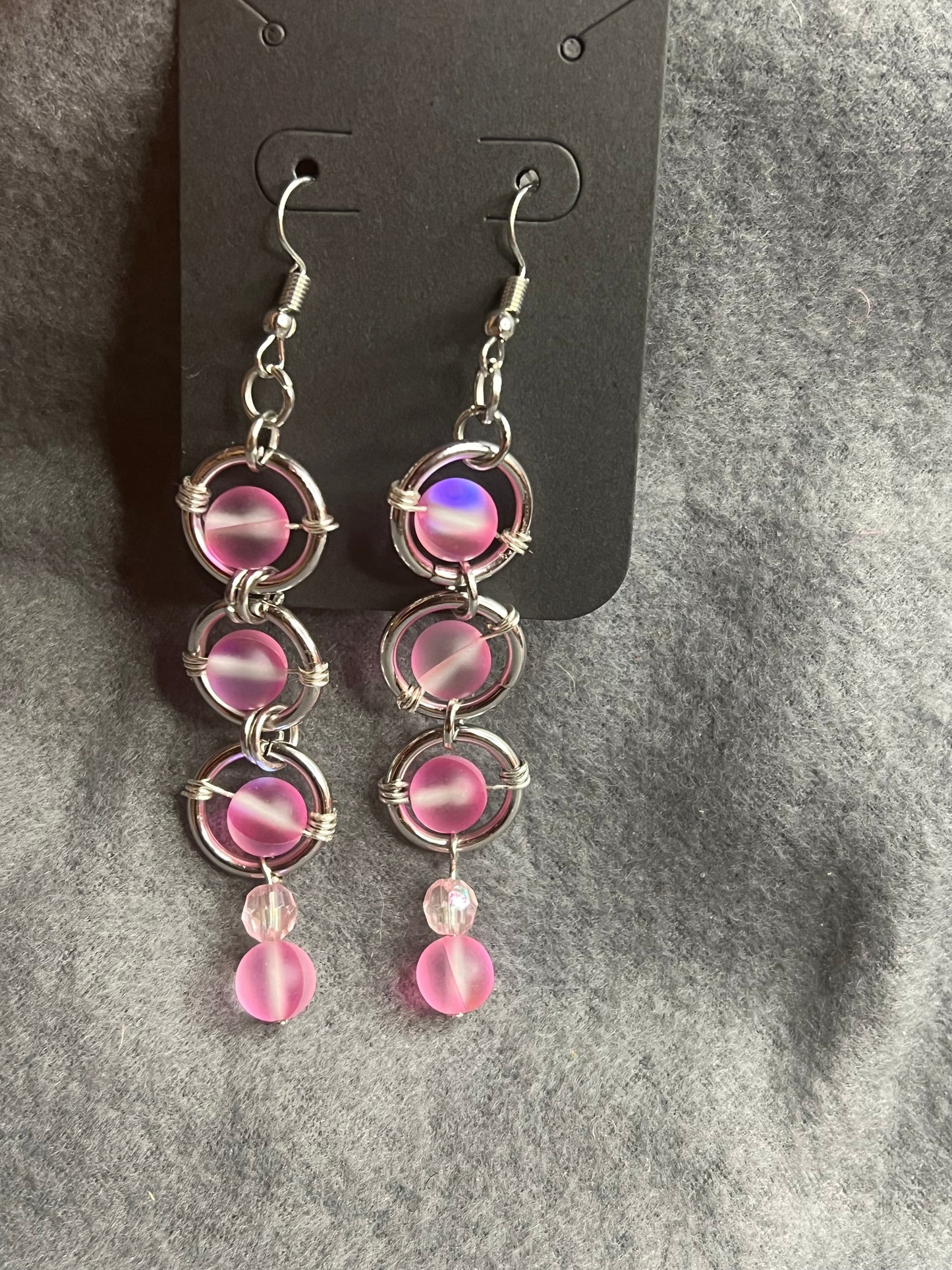 Pink Aurora earrings