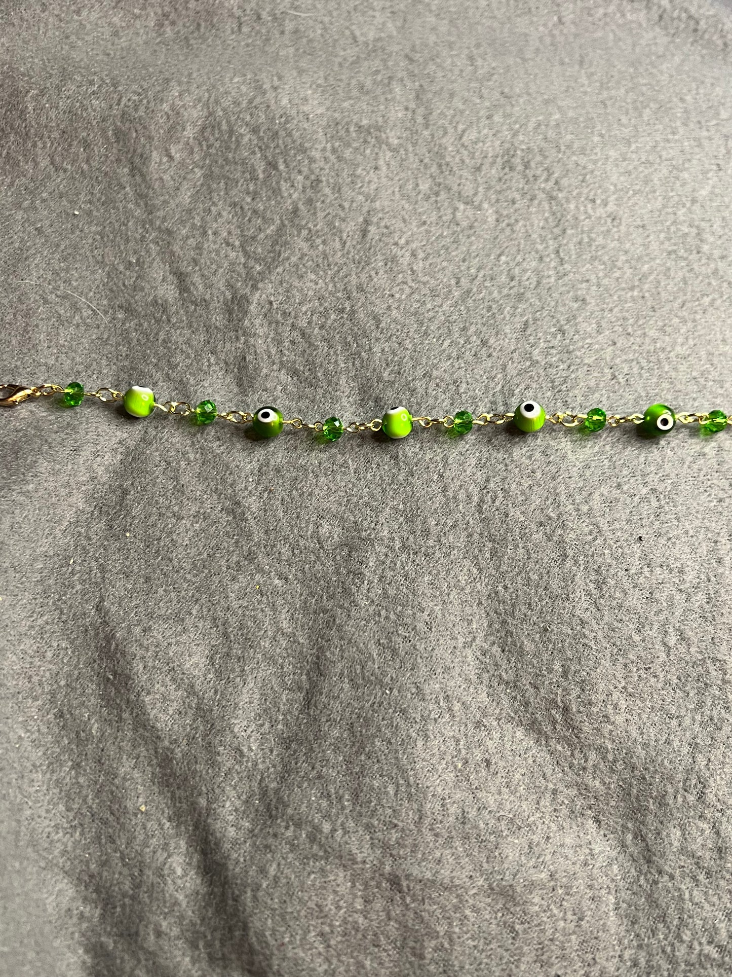 Green Evil Eye Cluster Bracelet