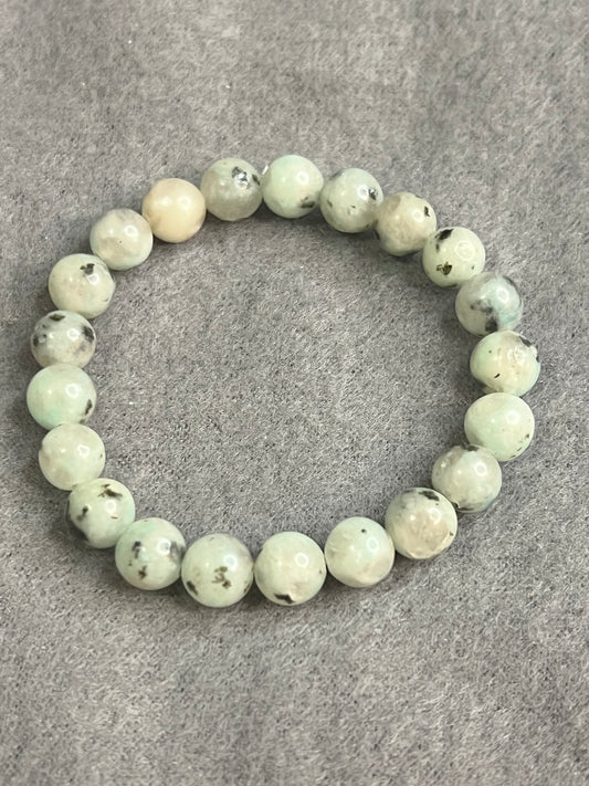 Kiwi Jasper beaded bracelet